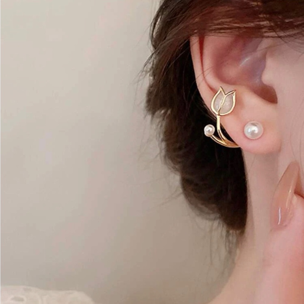 Flower Double sides earring